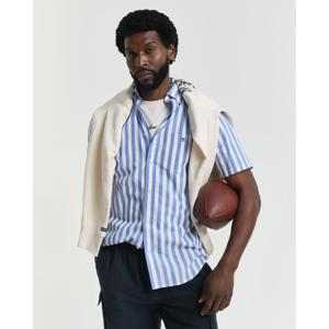 GANT Regular Fit Striped Classic Poplin Short Sleeve Shirt